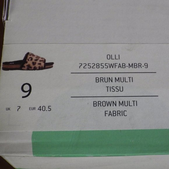 EARTH ORIGINS Olli/Cheetah Faux Fur Slides/ New in Box Size 9/ 40.5 - Picture 7 of 7